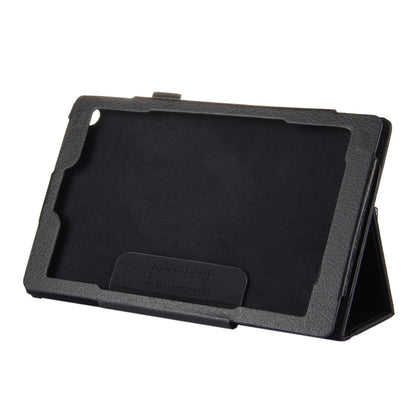 For Amazon Kindle Fire HD8 (2017) Litchi Texture Horizontal Flip Leather Case with Holder(Black) - Mobile Accessories by buy2fix | Online Shopping UK | buy2fix