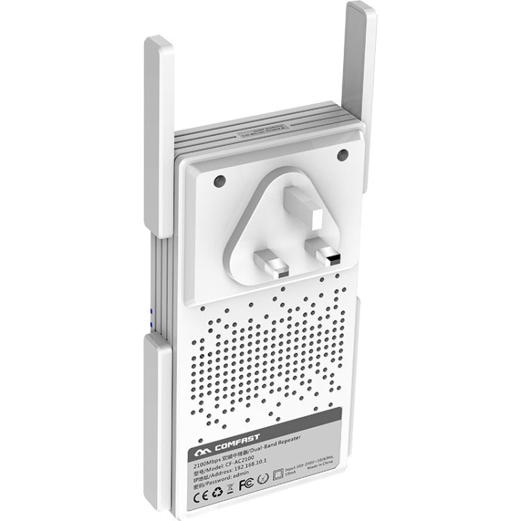 COMFAST CF-AC2100 2100Mbps Wireless WIFI Signal Amplifier Repeater Booster Network Router with 4 Antennas, UK Plug - Broadband Amplifiers by COMFAST | Online Shopping UK | buy2fix