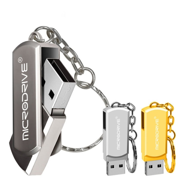 MicroDrive 8GB USB 2.0 Creative Personality Metal U Disk with Keychain (Silver) - USB Flash Drives by MicroDrive | Online Shopping UK | buy2fix