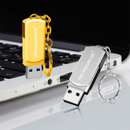 MicroDrive 8GB USB 2.0 Creative Personality Metal U Disk with Keychain (Silver) - USB Flash Drives by MicroDrive | Online Shopping UK | buy2fix