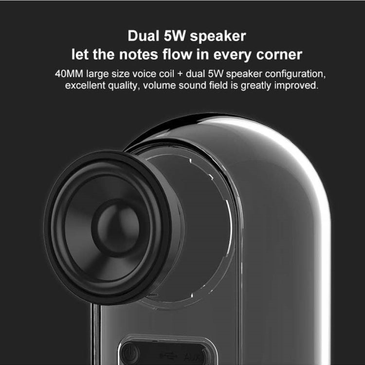 OVEVO True 3D TWS Magnetic Wireless Bluetooth Stereo Surround HiFi Speaker with Full Transparent Home - Mini Speaker by OVEVO | Online Shopping UK | buy2fix