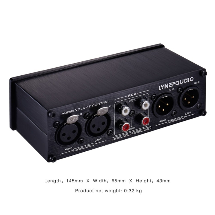 LINEPAUDIO A977 2 In 2 Out Switcher Full-balance Passive Preamp Active Speaker Double Sound Source Volume Controller (Black) - Consumer Electronics by buy2fix | Online Shopping UK | buy2fix