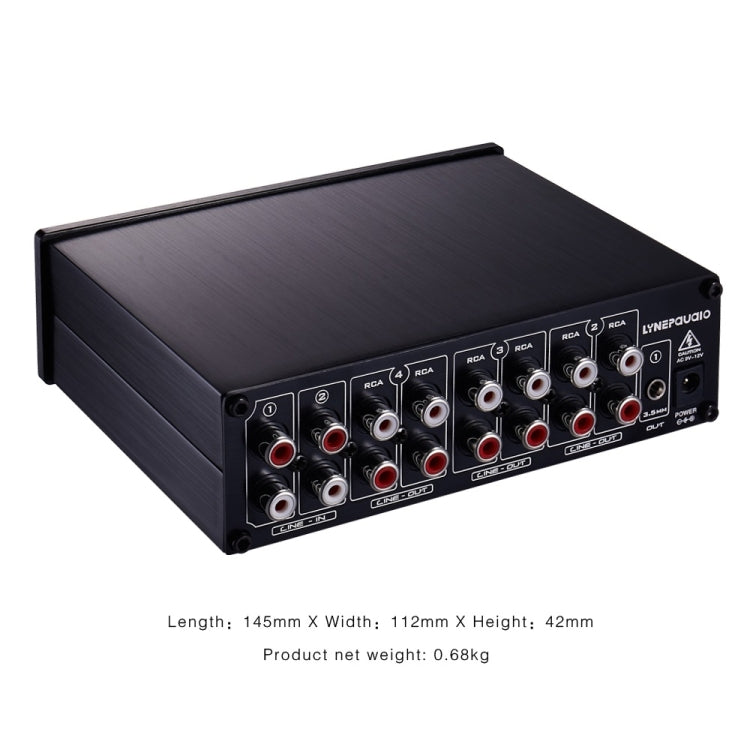 LINEPAUDIO B981 Pro 8-ch Pre-amplifier Speaker Distributor Switcher Speaker Comparator, Signal Booster with Volume Control & Earphone / Monitor Function (Black) - Consumer Electronics by buy2fix | Online Shopping UK | buy2fix