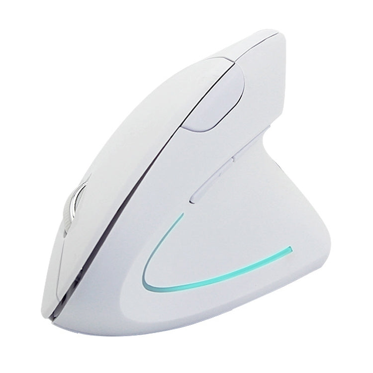 Battery Version Wireless Mouse Vertical 2.4GHz Optical Mouse (White) - Computer & Networking by buy2fix | Online Shopping UK | buy2fix